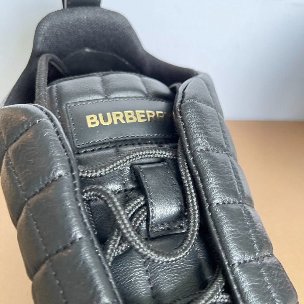 Burberry Men's‎ TNR Classic Quilted Leather Sneaker Black, Size 45 - Picture 6 of 16